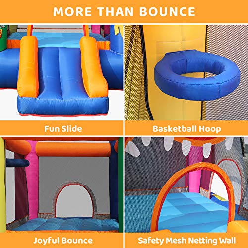 LAZY BUDDY Inflatable Bouncy Castle Kids Party Bounce House with A...