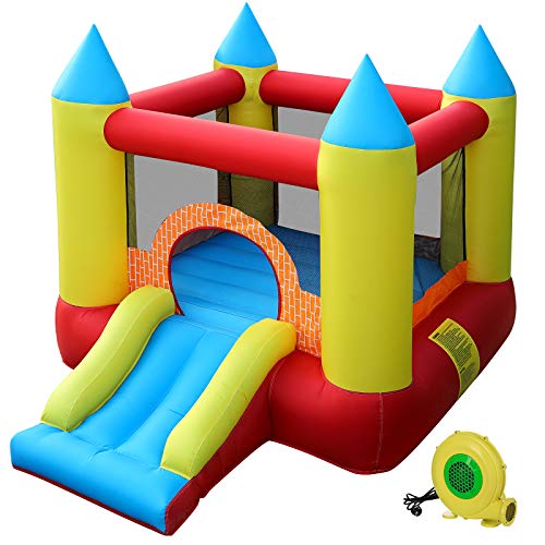 LAZY BUDDY Inflatable Bouncy Castle Kids Party Bounce House with A...