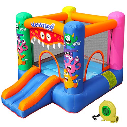 LAZY BUDDY Inflatable Bouncy Castle Kids Party Bounce House with A...