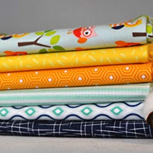 Lazy Day Blue Owls 6 Fat Quarters Bundle by Lori Whitlock for Rile...