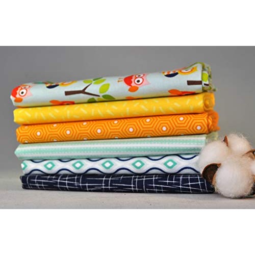Lazy Day Blue Owls 6 Fat Quarters Bundle by Lori Whitlock for Rile...