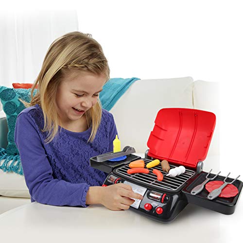 LBLA Pretend Play Food BBQ Playset Kitchen Toys with Light and Smo...