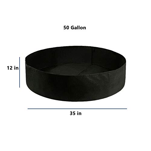 LBTING Fabric Raised Planting Bed, 2Pcs 50 Gallon Plant Grow Bags ...