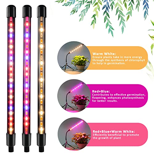 Ldmhlho LED Plant Lights with Small Tripod, Full Spectrum 20 LEDs ...