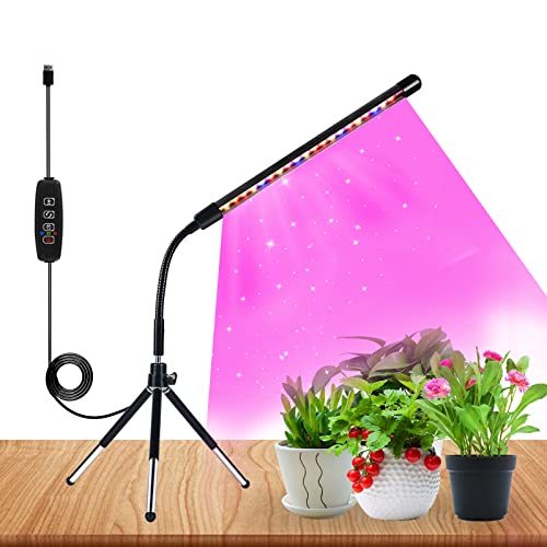Ldmhlho LED Plant Lights with Small Tripod, Full Spectrum 20 LEDs ...