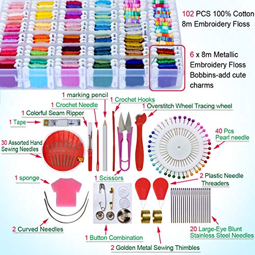 Embroidery Floss 418 Embroidery Thread String Kits with Organizer ...