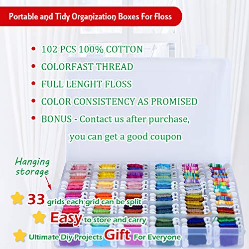 Embroidery Floss 418 Embroidery Thread String Kits with Organizer ...