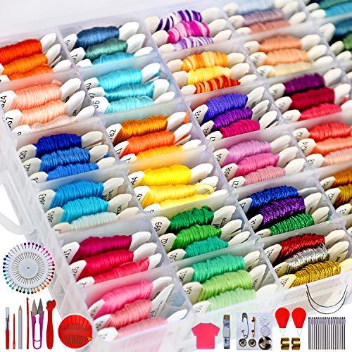 Embroidery Floss 418 Embroidery Thread String Kits with Organizer ...