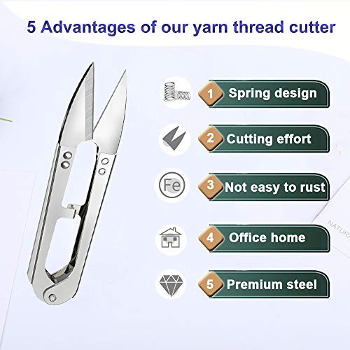 3Pcs Sewing Scissors Clippers, Multipurpose Yarn Thread Cutter, Em...