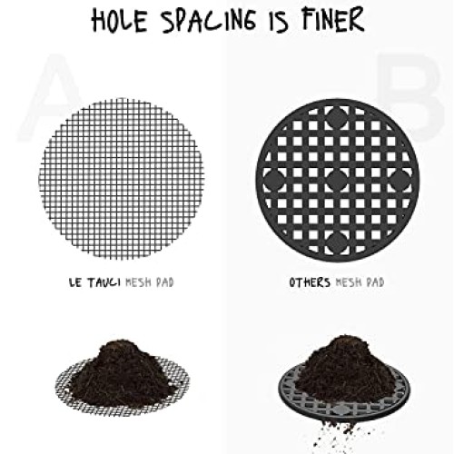 LE TAUCI Flower Pot Hole Mesh Pad, 4x4 Inch Gardens Drainage Mesh...