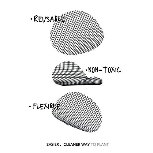 LE TAUCI Flower Pot Hole Mesh Pad, 4x4 Inch Gardens Drainage Mesh...