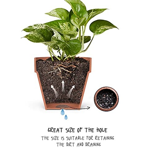 LE TAUCI Flower Pot Hole Mesh Pad, 4x4 Inch Gardens Drainage Mesh...