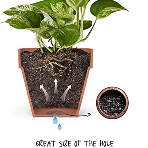 LE TAUCI Flower Pot Hole Mesh Pad, 4x4 Inch Gardens Drainage Mesh...