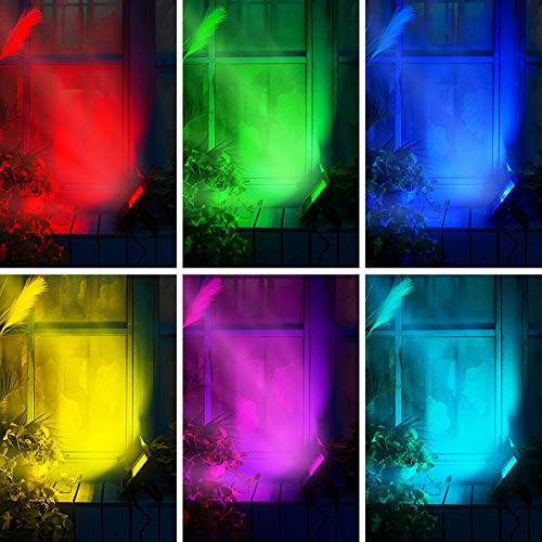 LED Flood Light,10W RGB Floodlight,Color Changing LED Floodlight O...