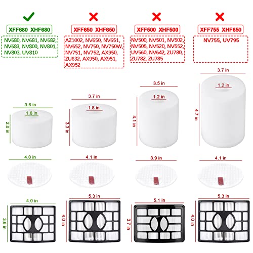 2 HEPA + 4 Foam & Felt Filters for Shark Rotator DuoClean Powered ...