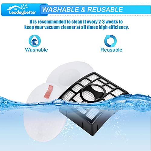 2 HEPA + 4 Foam & Felt Filters for Shark Rotator DuoClean Powered ...