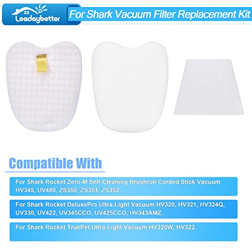 8 Pre-Filters 4 Foam+4 Felt and 4 Post-Filters for Shark Rocket ...