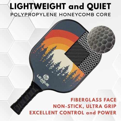 Pickleball Paddles Set Of 2 -With 2 Bonus Ball Retrievers - Lightw...