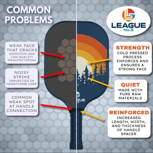 Pickleball Paddles Set Of 2 -With 2 Bonus Ball Retrievers - Lightw...