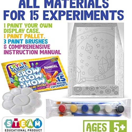 Learn & Climb Crystal Growing kit for Kids. Science Experiment Kit...
