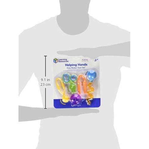 Learning Resources Helping Hands Fine Motor Tool Set Toy - Sensory Bin Sand Toys, Montessori, Plastic Tweezers, Therapy Games For Toddler, Homeschool Preschool Supplies