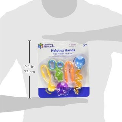 Learning Resources Helping Hands Fine Motor Tool Set Toy - Sensory Bin Sand Toys, Montessori, Plastic Tweezers, Therapy Games For Toddler, Homeschool Preschool Supplies