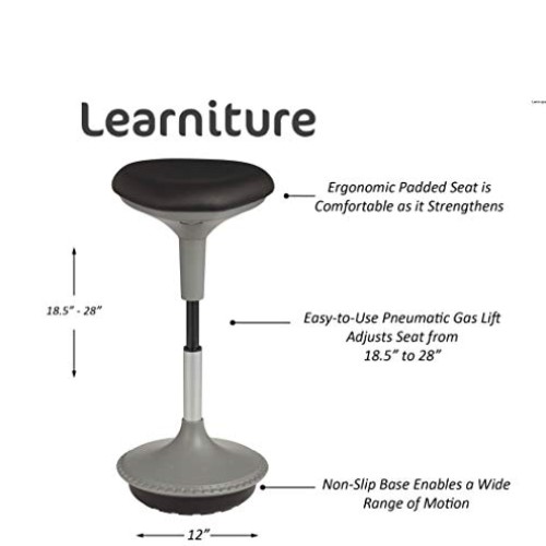 Adjustable Height Active Learning Stool - Padded Office Desk Chair...