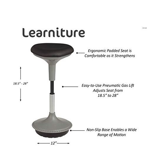 Adjustable Height Active Learning Stool - Padded Office Desk Chair...
