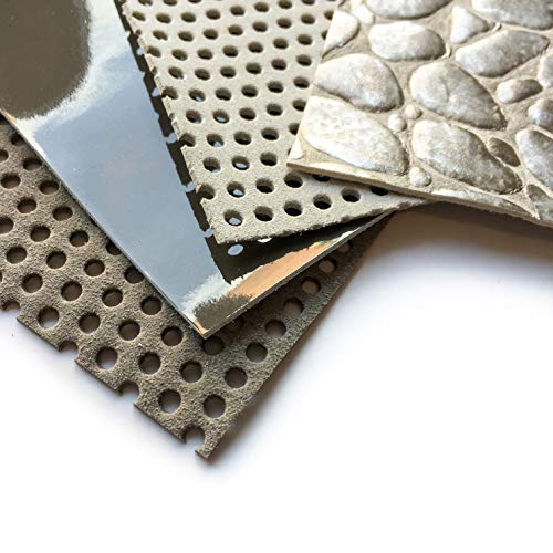 Beige Leather Scraps Perforated Leather 4 Leather Sheets one Piece...