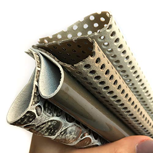 Beige Leather Scraps Perforated Leather 4 Leather Sheets one Piece...