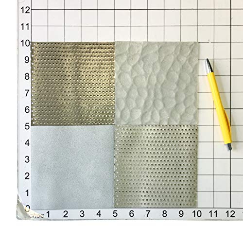 Beige Leather Scraps Perforated Leather 4 Leather Sheets one Piece...