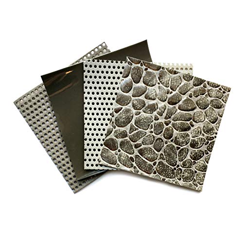Beige Leather Scraps Perforated Leather 4 Leather Sheets one Piece...