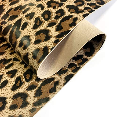 Leopard Print Real Leather Material: Cheetah Leather Fabric Soft A...