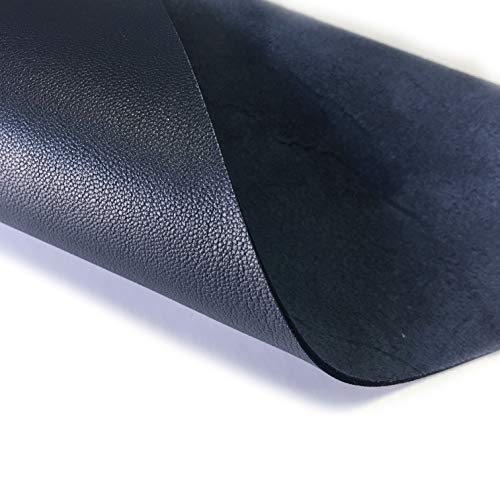 Real Dark Blue Leather Fabric: Natural Leather Sheets for Crafts G...