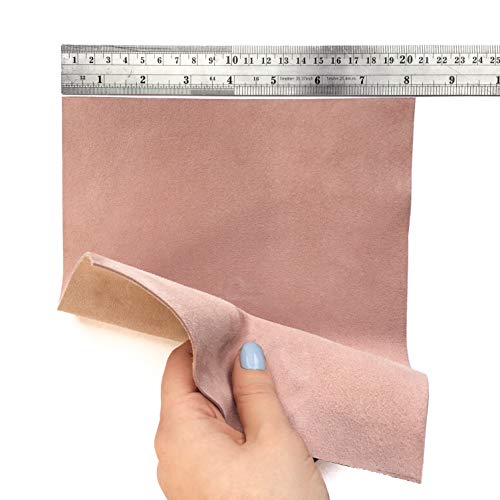 Real Misty Rose Suede Leather: Genuine Light Pink Leather Sheet fo...