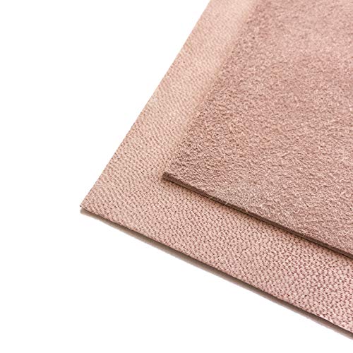 Real Misty Rose Suede Leather: Genuine Light Pink Leather Sheet fo...