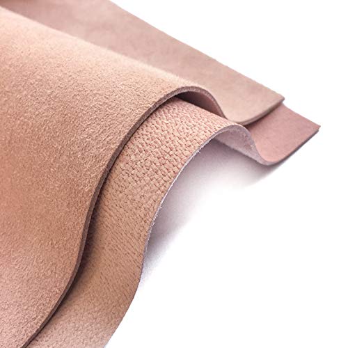 Real Misty Rose Suede Leather: Genuine Light Pink Leather Sheet fo...