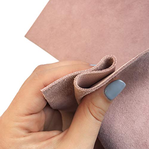 Real Misty Rose Suede Leather: Genuine Light Pink Leather Sheet fo...