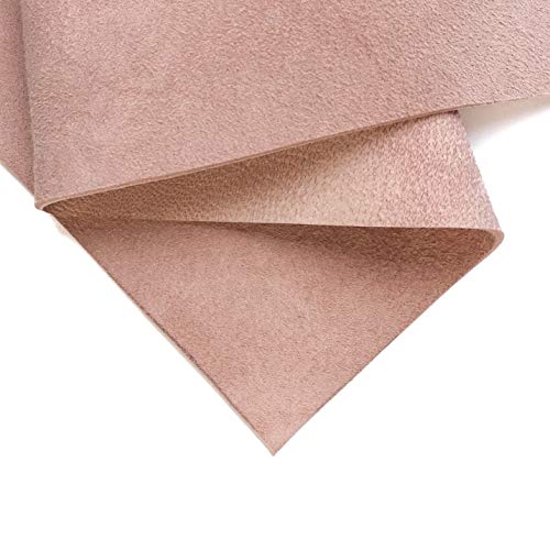 Real Misty Rose Suede Leather: Genuine Light Pink Leather Sheet fo...