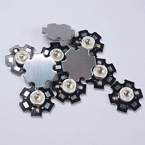 Led World 50 PCS 3W Deep Red High Power 660NM Plant Grow LED Emitt...