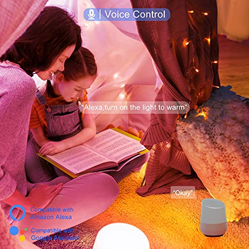 LEDEPLY 5W=40W, A15 Smart Bulb, Compatible with Alexa, Google Home...
