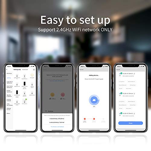 LEDEPLY 5W=40W, A15 Smart Bulb, Compatible with Alexa, Google Home...