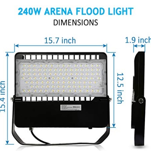 LEDMO 240W LED Flood Light, Bright LED Stadium Light, 31200Lm 1500...