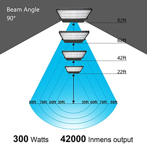 LEDMO 300W LED Flood Lights 1500W Equivalent 42,000LM 5000K Dayl...
