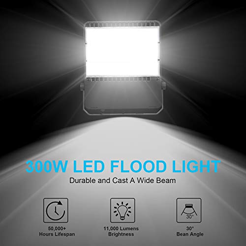 LEDMO 300W LED Flood Lights 1500W Equivalent 42,000LM 5000K Dayl...