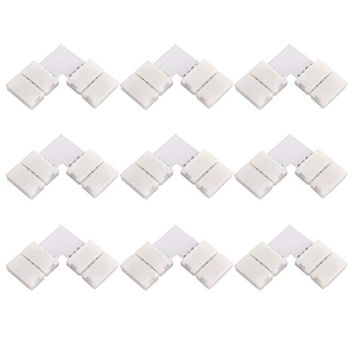 LEDMOMO OSALADI 12PCS 5050 RGB LED Corner Connector Corner Clips L...