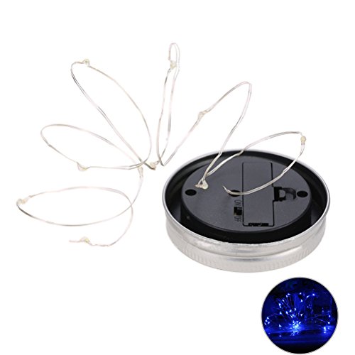 LEDMOMO Solar Mason Jar Lid Insert 6.6ft 20 LED Mason Jar Solar Li...