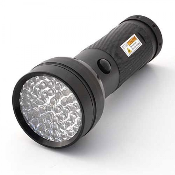LEDwholesalers 51-LED 395nm Ultra Violet Blacklight UV Flashlight ...