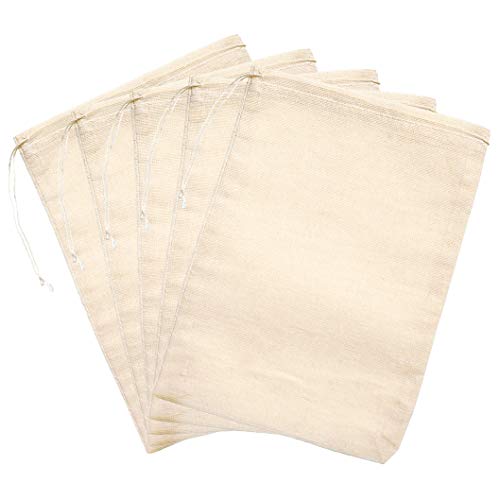 100Pcs Cotton Drawstring Bags, Reusable Muslin Bag Natural Cotton ...