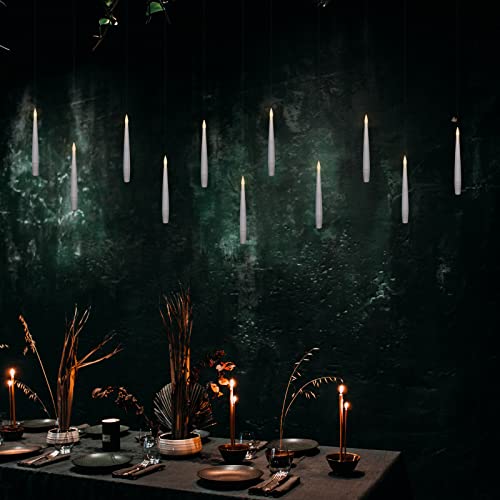 Leejec 20pcs Flameless Taper Floating Candles with Magic Wand Remo...